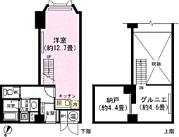 西武ヴィラ苗場クリスタル1号館 ワンルームの間取図画像