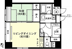 ライオンズマンション石打丸山 1LDKの間取図画像