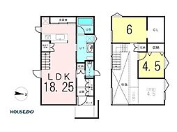 中古戸建　東三輪1丁目 2LDKの間取り