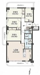高槻ハウス 4LDKの間取図画像