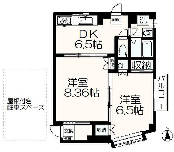 リフェトール多摩 101｜東京都多摩市山王下1丁目(賃貸マンション2DK・1階・47.35㎡)の写真 その2