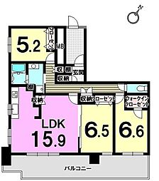 アイランドタワースカイクラブ 3LDKの間取図画像