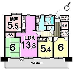 アンピール空港南 3SLDKの間取図画像