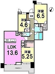 春日原パークホームズ 3LDKの間取図画像