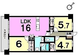 ステラ南博多 3LDKの間取図画像
