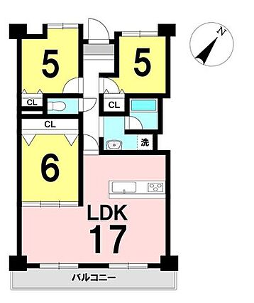 3LDKの間取...
