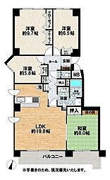 ラポール桑園駅前B棟 4LDKの間取図画像
