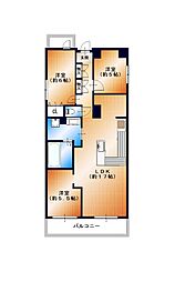 シャルマンフジリッツ心斎橋西 3LDKの間取図画像