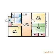 パークタウン小田井  ｜ 愛知県名古屋市西区中小田井2丁目（賃貸マンション3LDK・1階・65.52㎡） その2