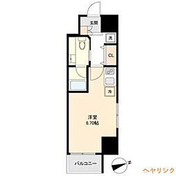 マリオン城西 2階ワンルームの間取り