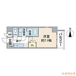 VANCOUVER1118大曽根 6階1Kの間取り