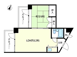 中沢ヴィレッジヴィラ2 1LDKの間取図画像