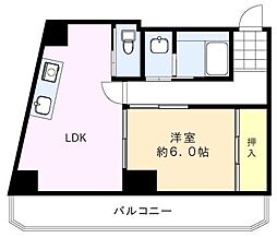 シュペリュール 1LDKの間取図画像