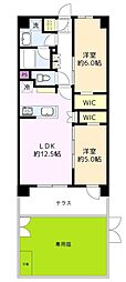 サンクレイドル西八王子 2LDKの間取図画像