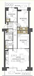 ライオンズマンション国府宮 3LDKの間取図画像