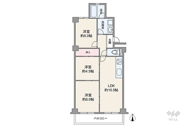間取り 宝大幸ハイツ 5階/-