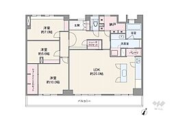 ポルト大曽根 3SLDKの間取図画像