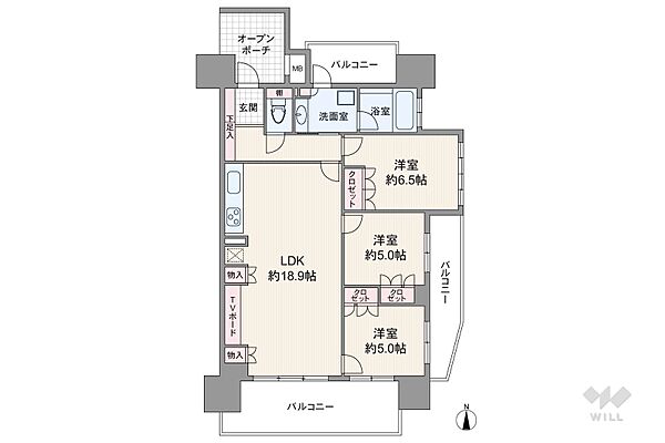 間取り ファミリアーレ西味鋺 5階/-