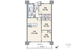 グランコート守山川村 3LDKの間取図画像