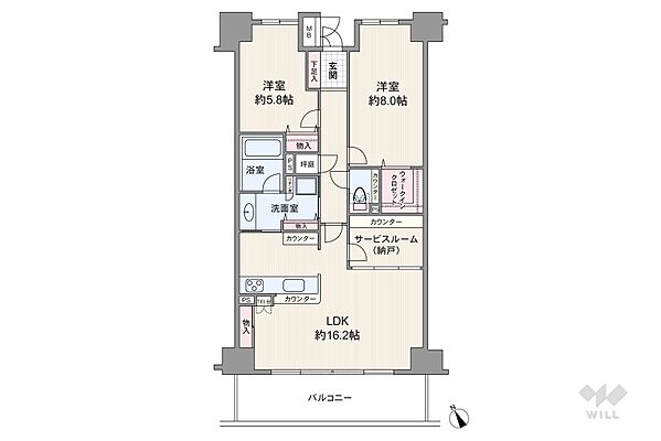 間取り カルティア篠木 6階/-