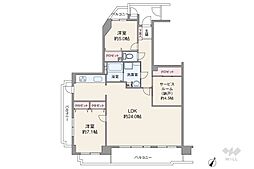 シャトレ愛松春日井 2SLDKの間取図画像