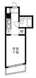 東急田園都市線 二子新地駅 徒歩3分の賃貸マンション 4階14Rの間取り