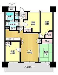 サンスクエア山口旭通り 4LDKの間取図画像