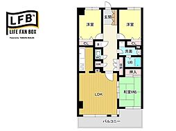 CO-OP下関上田中町マンション 3LDKの間取図画像