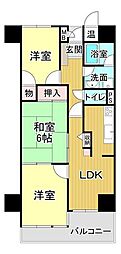 CO-OP下関上田中町マンション 3LDKの間取図画像