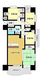 コーポランド下関駅東 4LDKの間取図画像