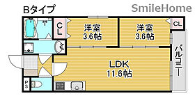 AVENIR住之江  ｜ 大阪府大阪市住之江区西住之江3丁目3-2（賃貸アパート2LDK・3階・41.92㎡） その2