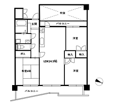 サンライフ高峰 3LDKの間取図画像