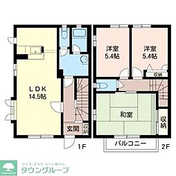 アミューズ大南Ｂ 1階3LDKの間取り