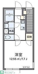 クレイノソレイユ立川 1階1Kの間取り