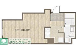 西武多摩湖線 八坂駅 徒歩6分の賃貸マンション 3階ワンルームの間取り