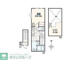 西武多摩湖線 一橋学園駅 徒歩6分の賃貸アパート 2階1Kの間取り
