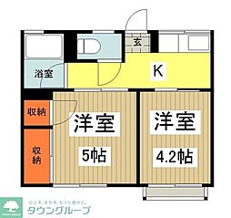 シティハイム 2Kの間取図画像