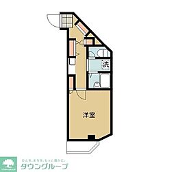 クレセントくすのき台 3階1Kの間取り