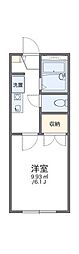 レオパレスエフハイム 1階1Kの間取り