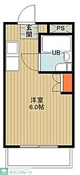 第3エコーマンション 1Kの間取図画像
