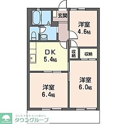 セジュール虹ケ丘 3Kの間取図画像