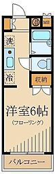 アメニティ107 1Kの間取図画像