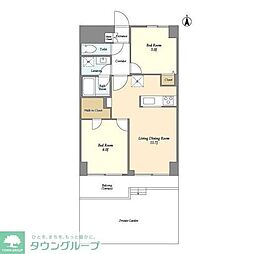 ロイヤルキャステージ恋ケ窪 2LDKの間取図画像