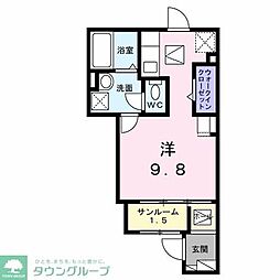ヒカルサ東京立川 ワンルームの間取図画像