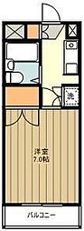 パレ・ドール武蔵野台2 1Kの間取図画像