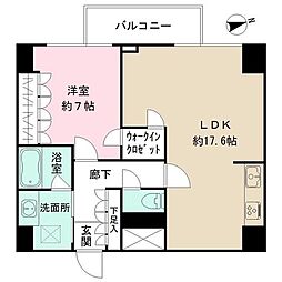 アーバンスタイル立川 1LDKの間取図画像