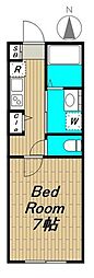 フルセイル上北台 1Kの間取図画像