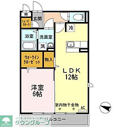 ホワイトヴィラ 1LDKの間取図画像