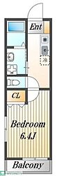 plumas東村山 1Kの間取図画像