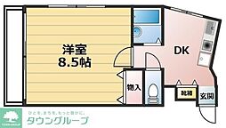 K.ハイツ 1Kの間取図画像